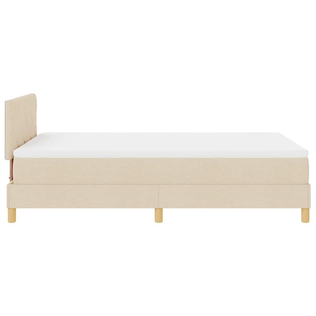 Boxmadras Med Topmadras Med Madras Creme 120 X 200 Cm Stof - Billede 9