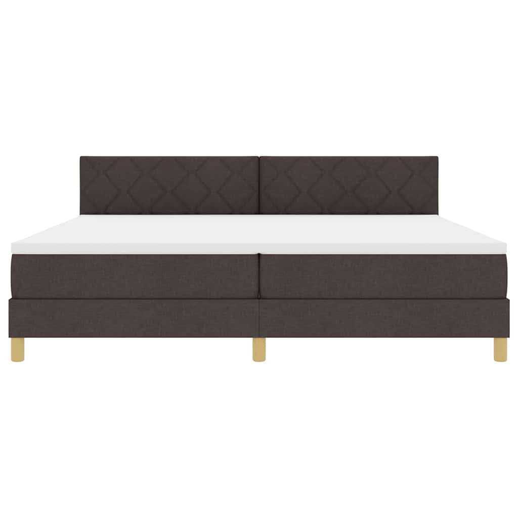 Boxmadras Med Topmadras Med Madras Mørkebrun 200 X 200 Cm Stof - Billede 8