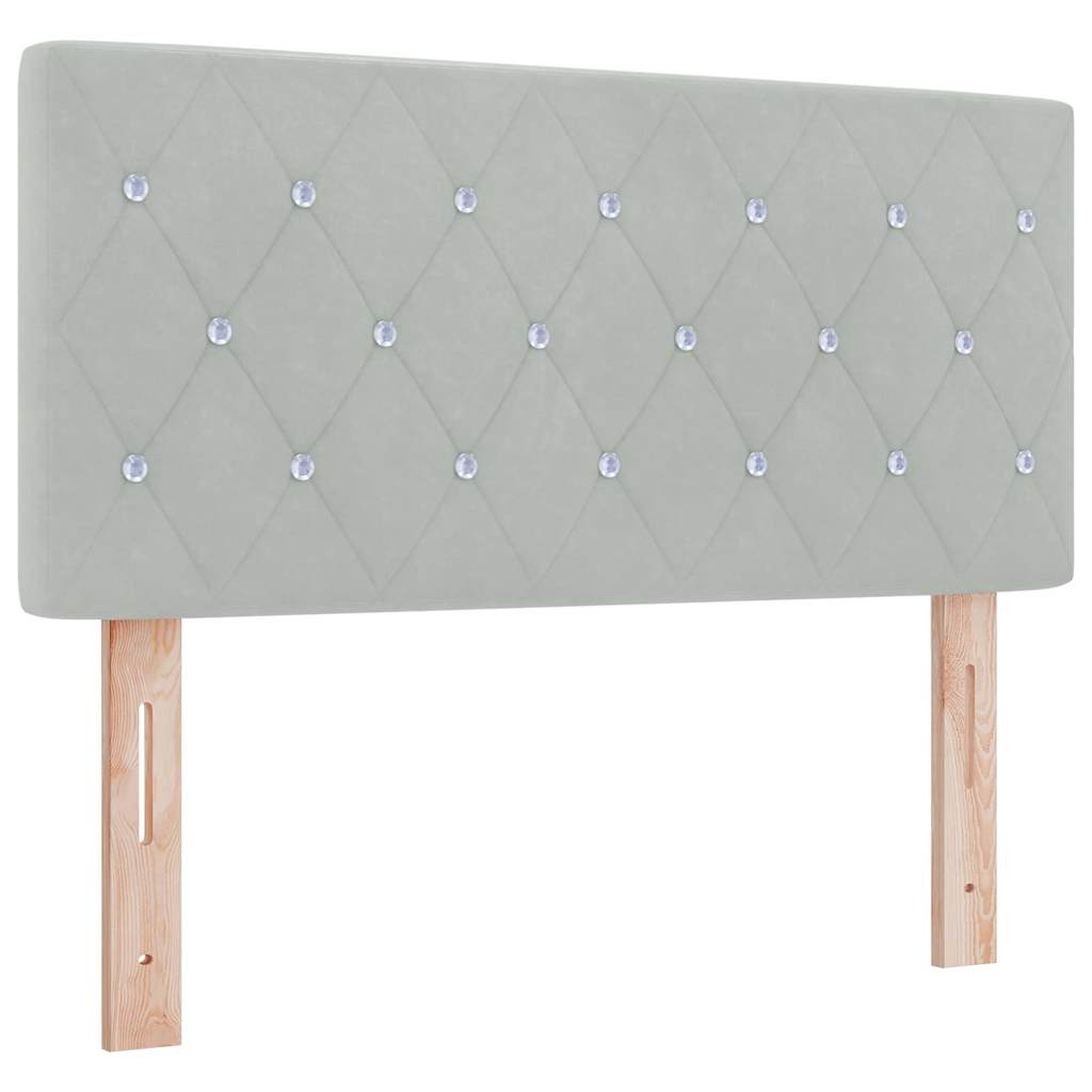Boxmadras Seng Med Madras Med Madras Lysegrå 90 X 190 Cm Stof - Billede 7