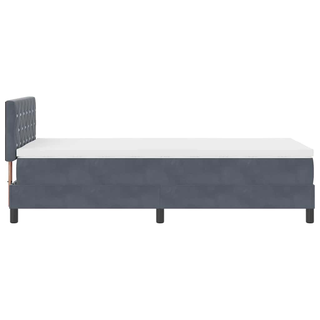 Boxmadras Seng Med Madras Med Madras Mørkegrå 90 X 200 Cm Stof - Billede 9