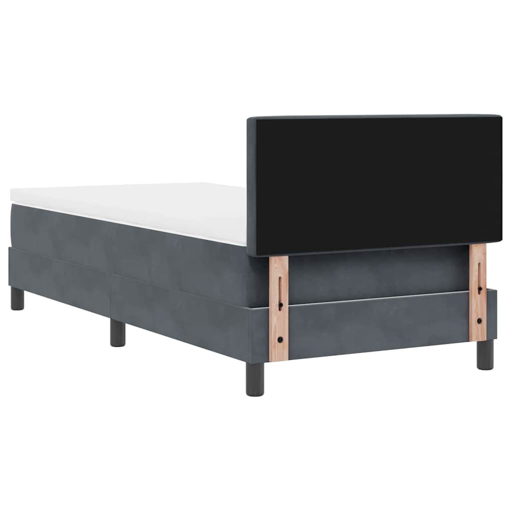 Boxmadras Seng Med Madras Med Madras Mørkegrå 100 X 200 Cm Stof - Billede 10