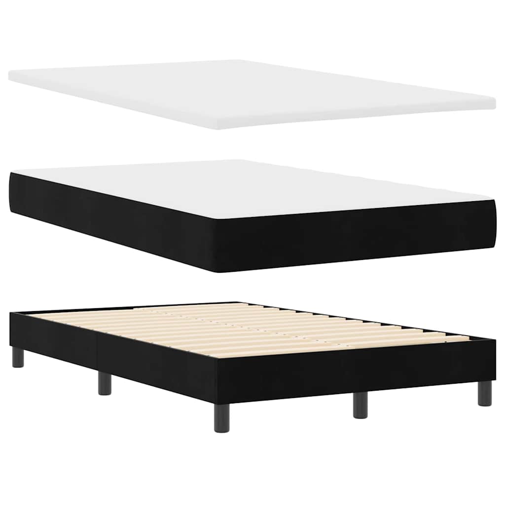 Boxmadras Seng Med Madras Med Madras Sort 120 X 190 Cm Stof - Billede 6