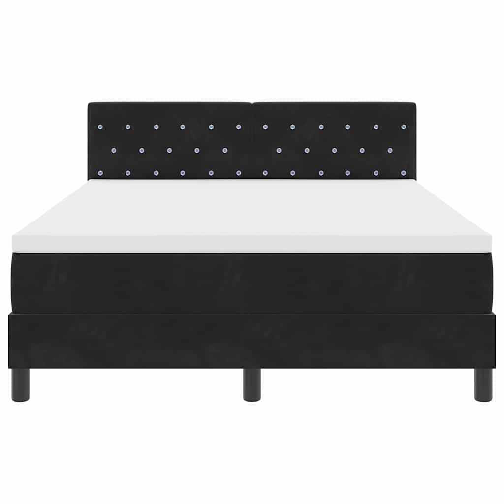 Boxmadras Seng Med Madras Med Madras Sort 160 X 200 Cm Stof - Billede 8