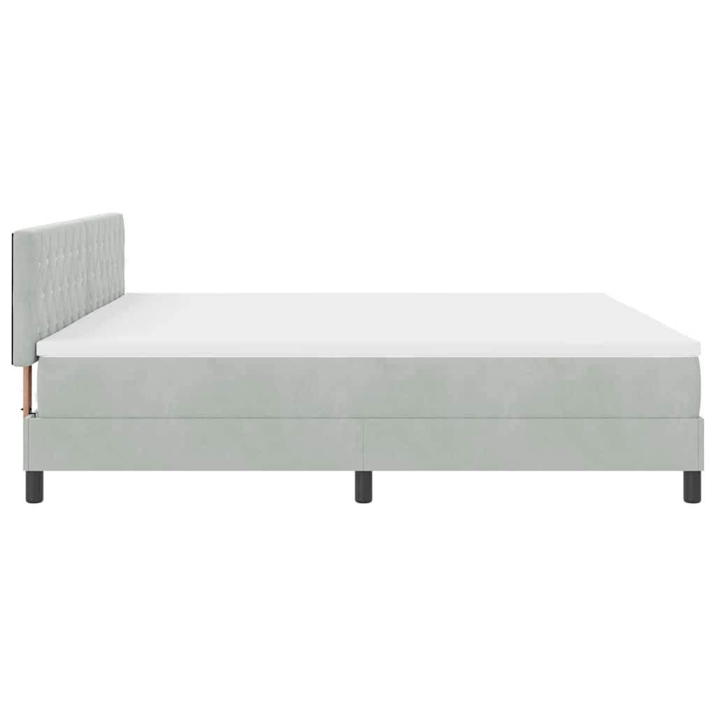 Boxmadras Seng Med Madras Med Madras Lysegrå 200 X 200 Cm Stof - Billede 9