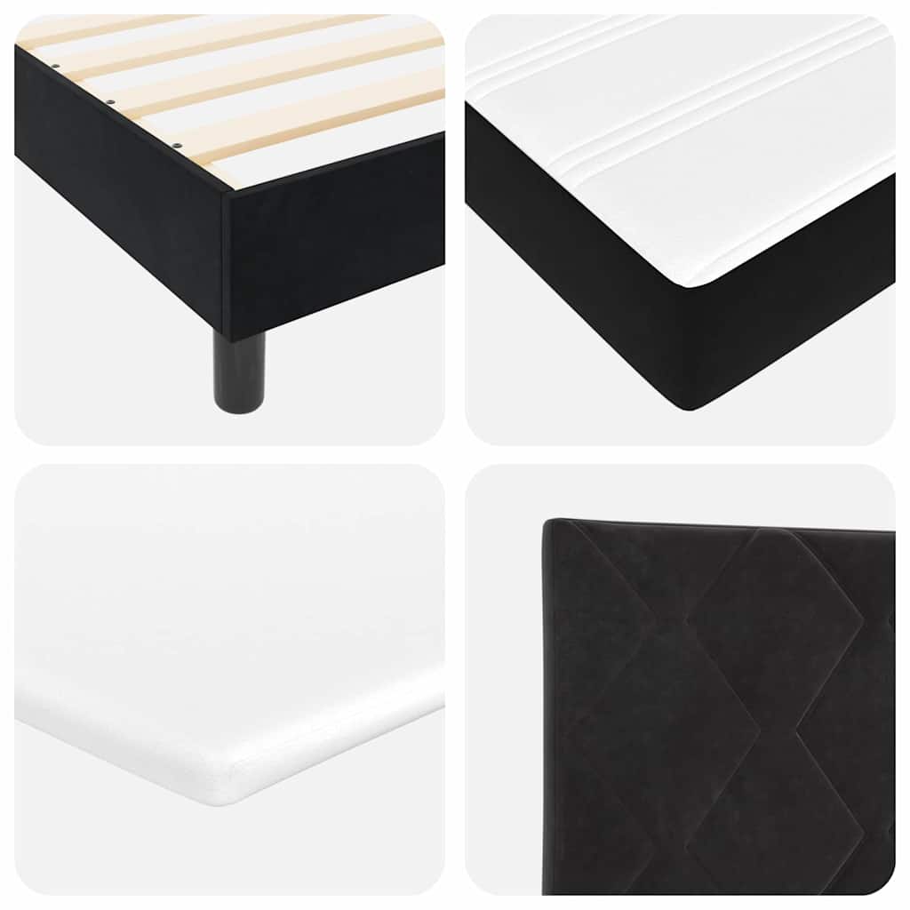 Boxmadras Seng Med Madras Med Madras Sort 90 X 190 Cm Stof - Billede 11