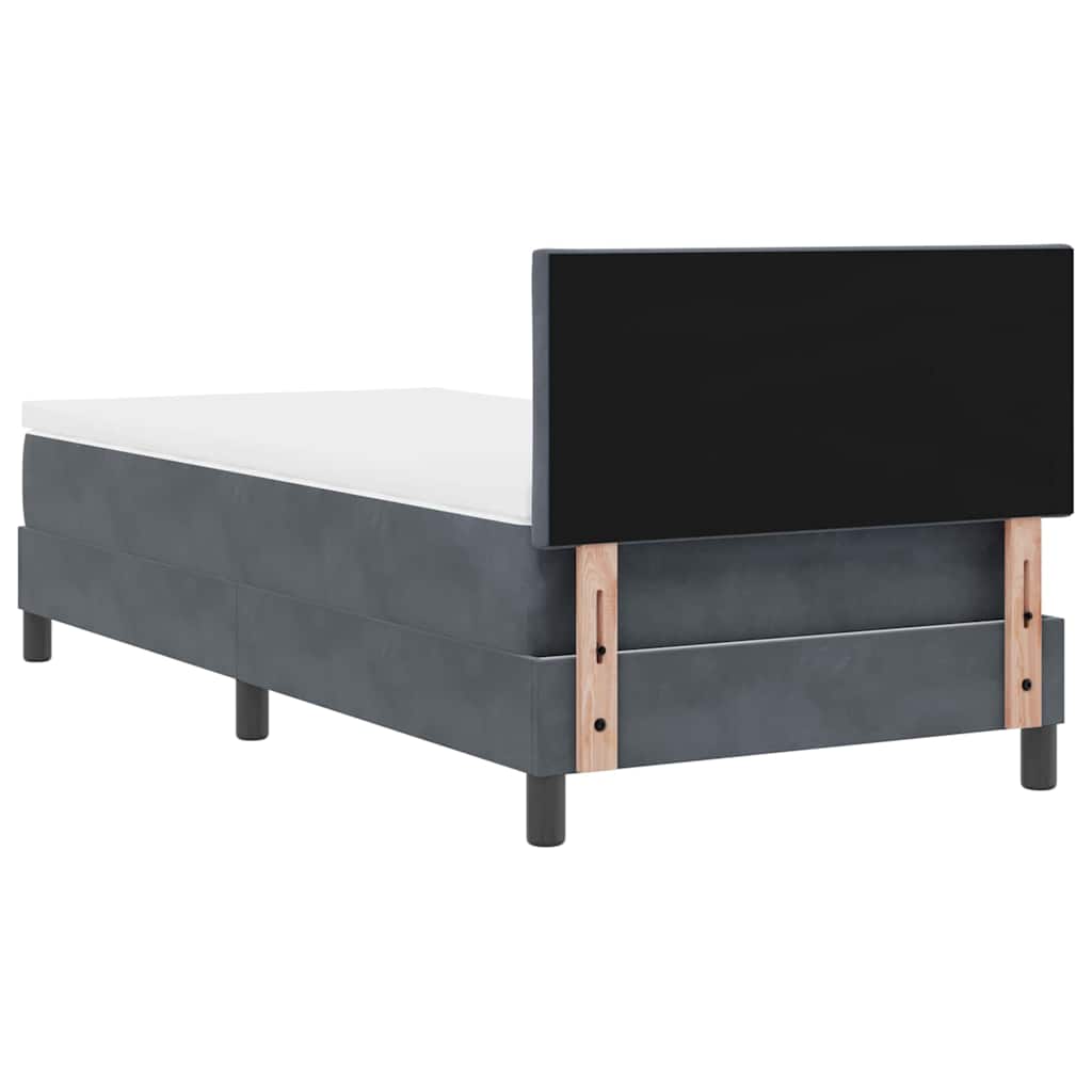 Boxmadras Seng Med Madras Med Madras Mørkegrå 90 X 200 Cm Stof - Billede 10