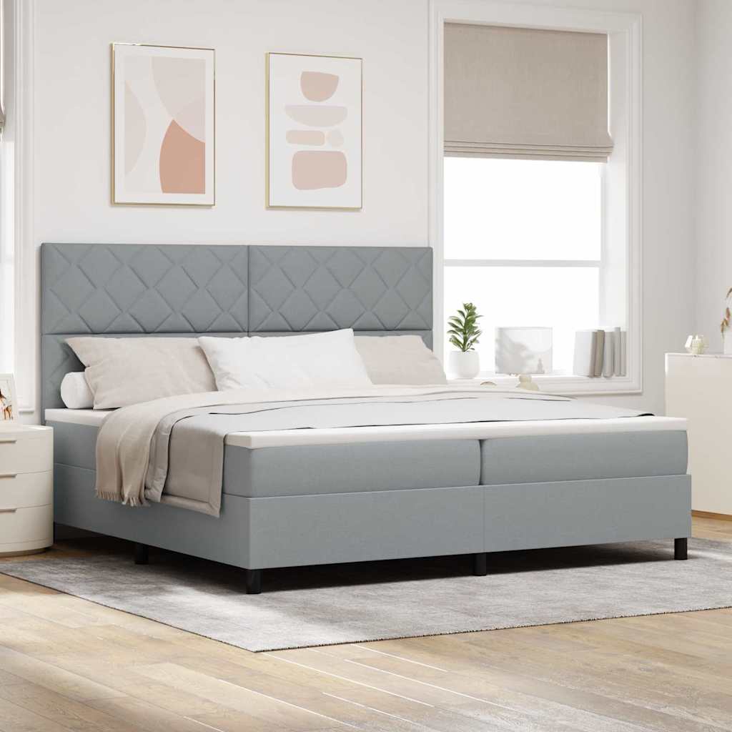 Box Spring Seng Med Hovedgærde Stof - Variant 3339490