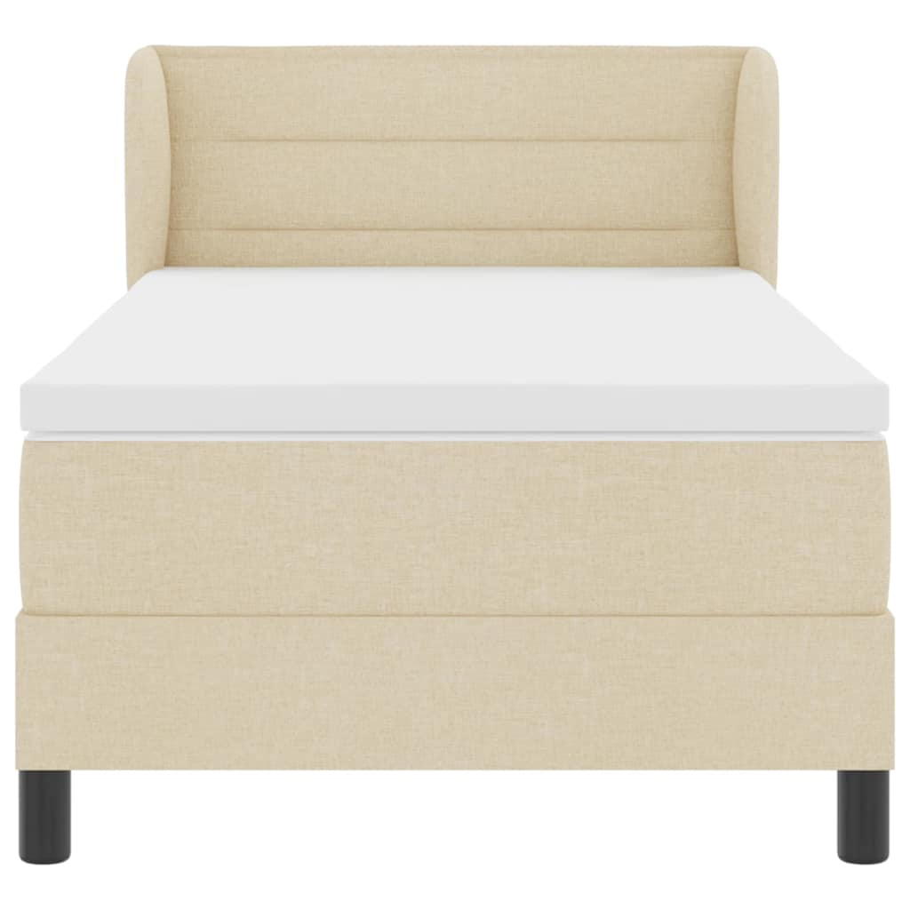 Boxmadras Med Topmadras Med Madras Creme 90 X 190 Cm Stof - Billede 8