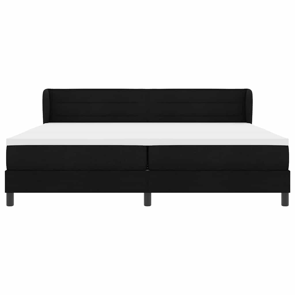 Boxmadras Med Topmadras Med Madras Sort 200 X 200 Cm Stof - Billede 8