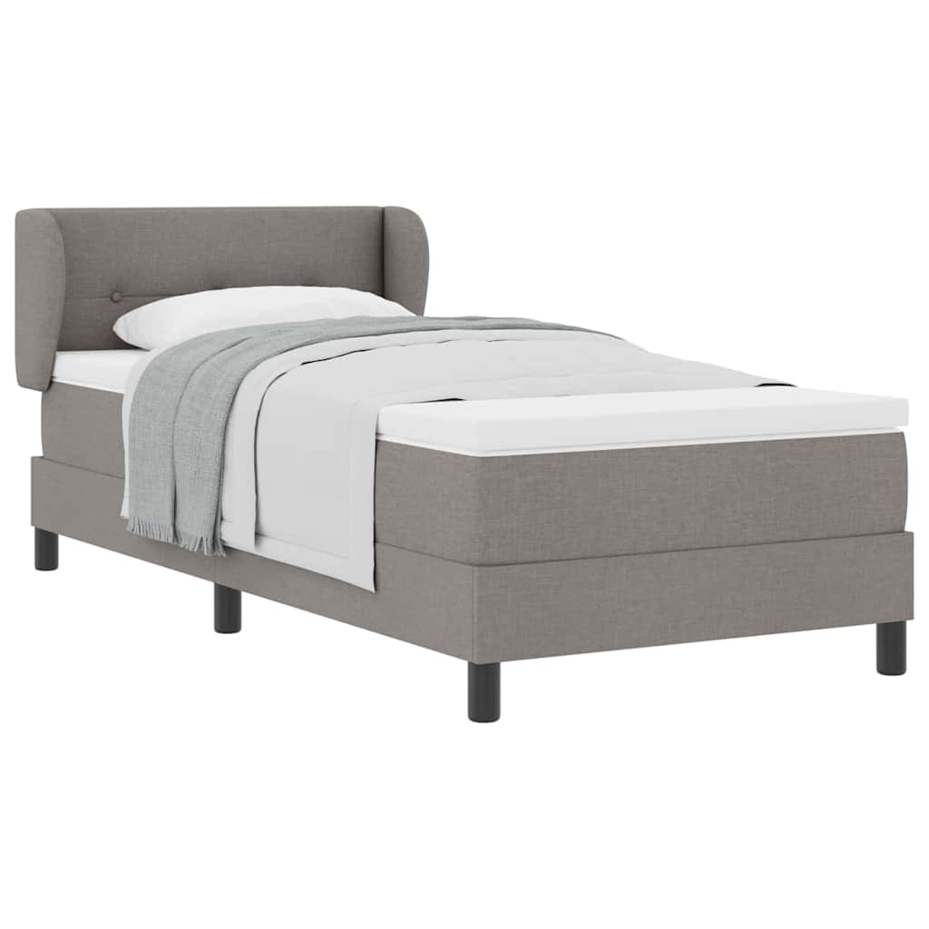 Boxmadras Med Topmadras Med Madras Gråbrun 80 X 200 Cm Stof - Billede 3