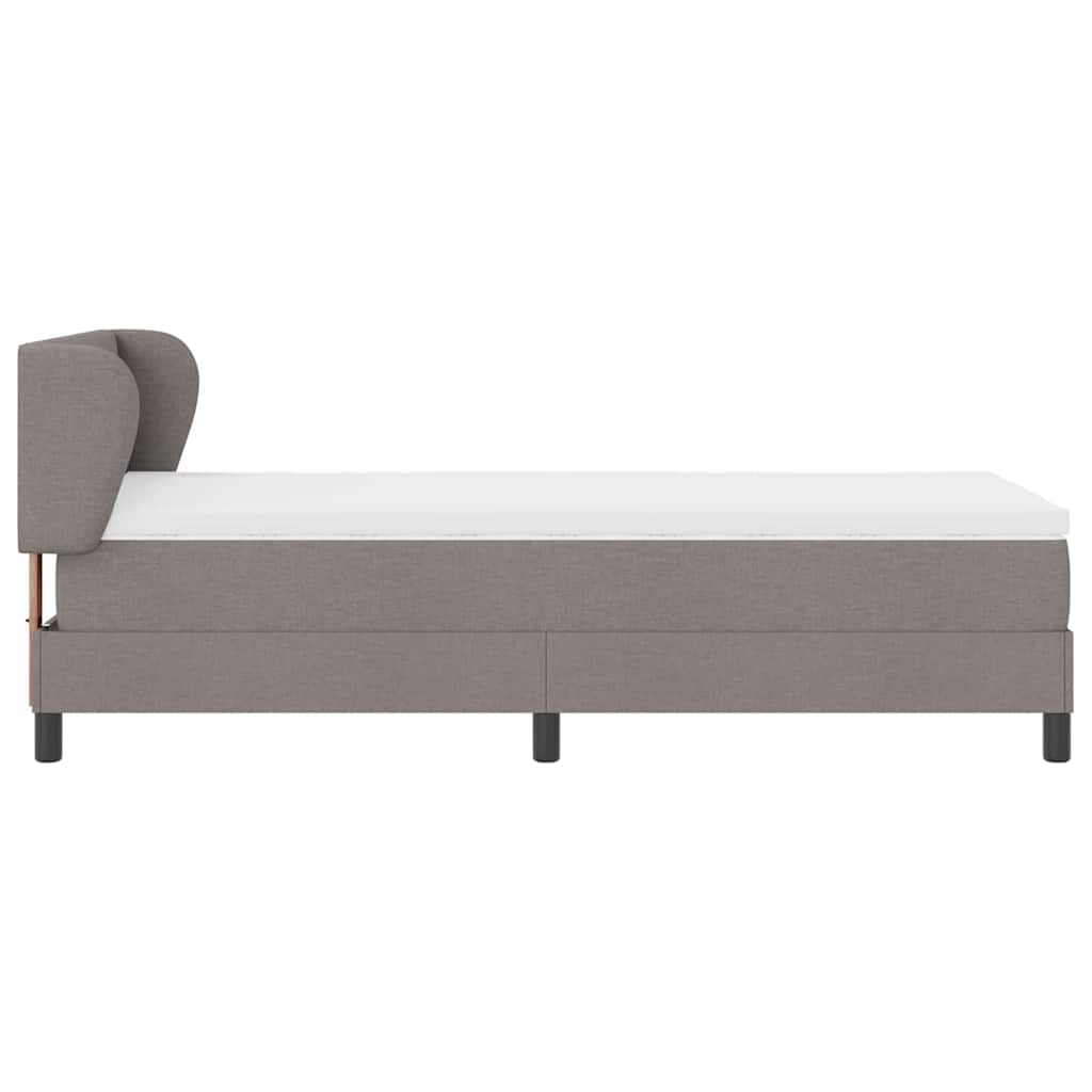 Boxmadras Med Topmadras Med Madras Gråbrun 80 X 200 Cm Stof - Billede 8