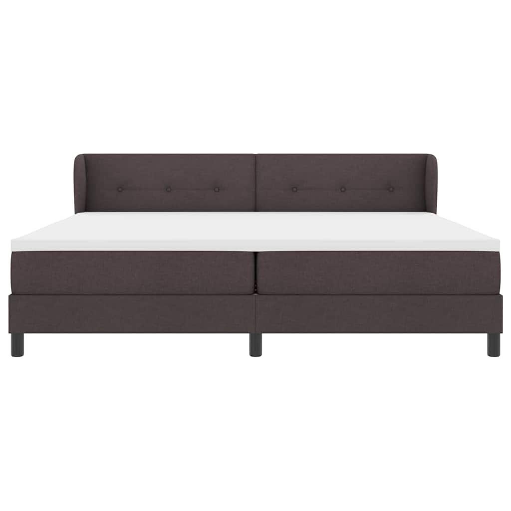 Boxmadras Med Topmadras Med Madras Mørkebrun 200 X 200 Cm Stof - Billede 8