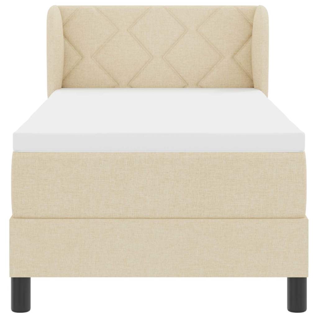 Boxmadras Med Topmadras Med Madras Creme 80 X 200 Cm Stof - Billede 8