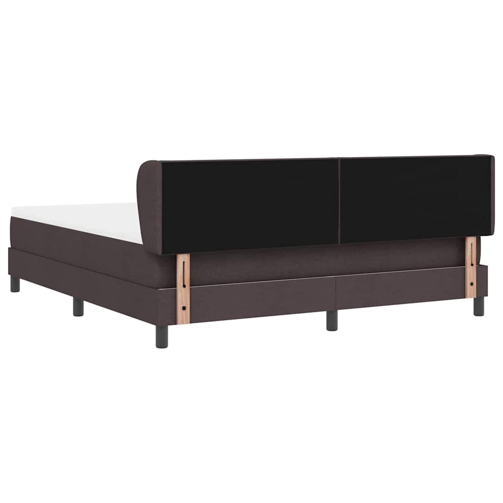 Boxmadras Med Topmadras Med Madras Mørkebrun 180 X 200 Cm Stof - Billede 9