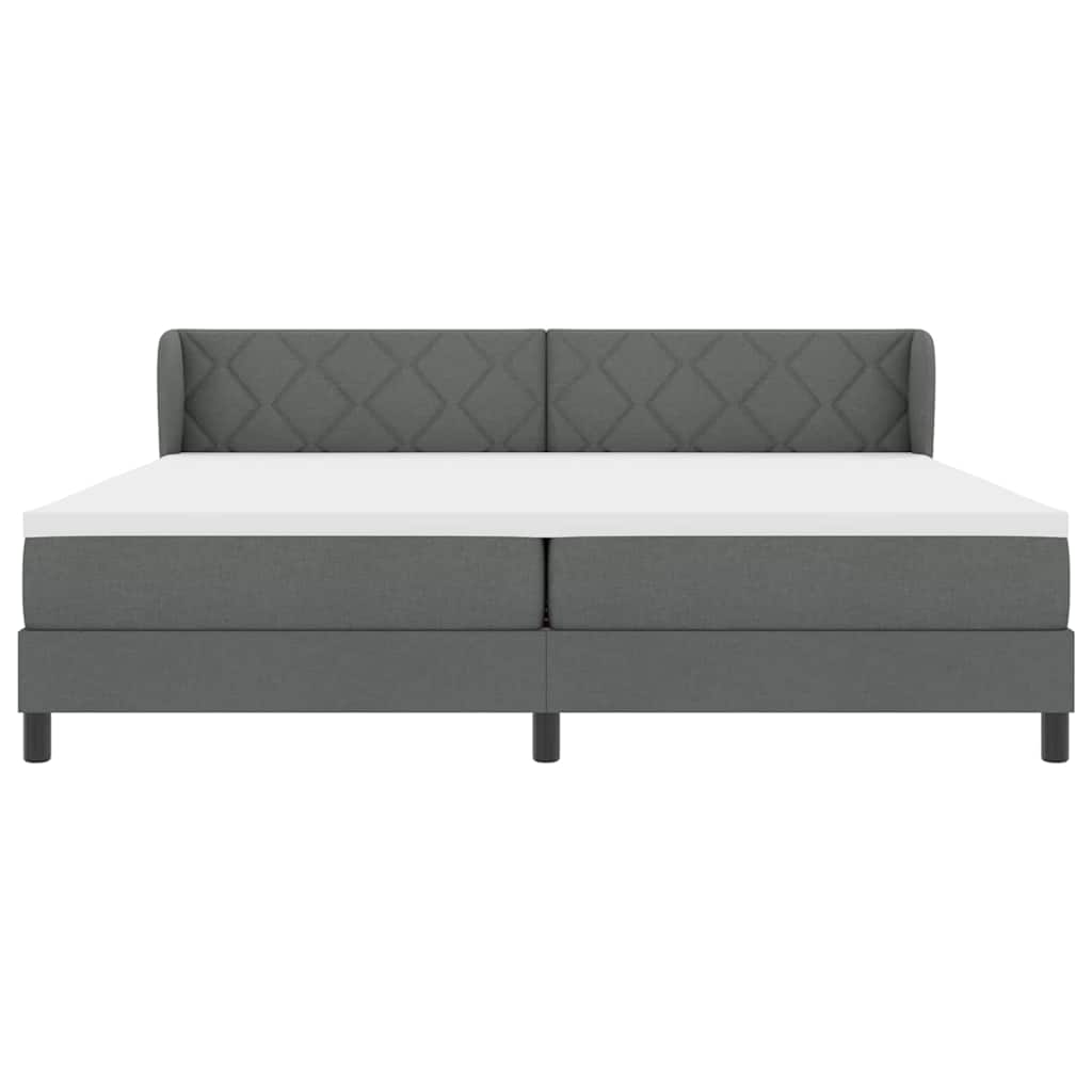 Boxmadras Med Topmadras Med Madras Mørkegrå 200 X 200 Cm Stof - Billede 8