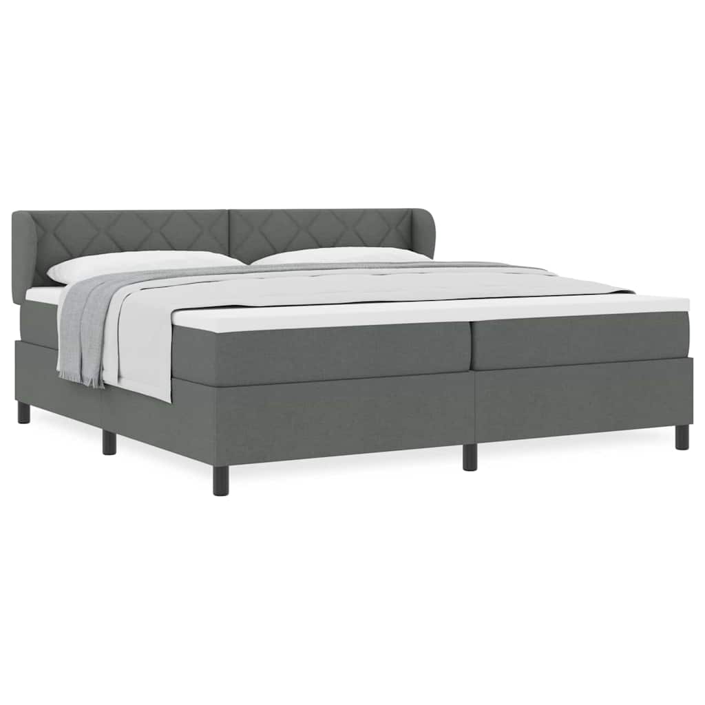 Boxmadras Med Topmadras Med Madras Mørkegrå 200 X 200 Cm Stof - Billede 4