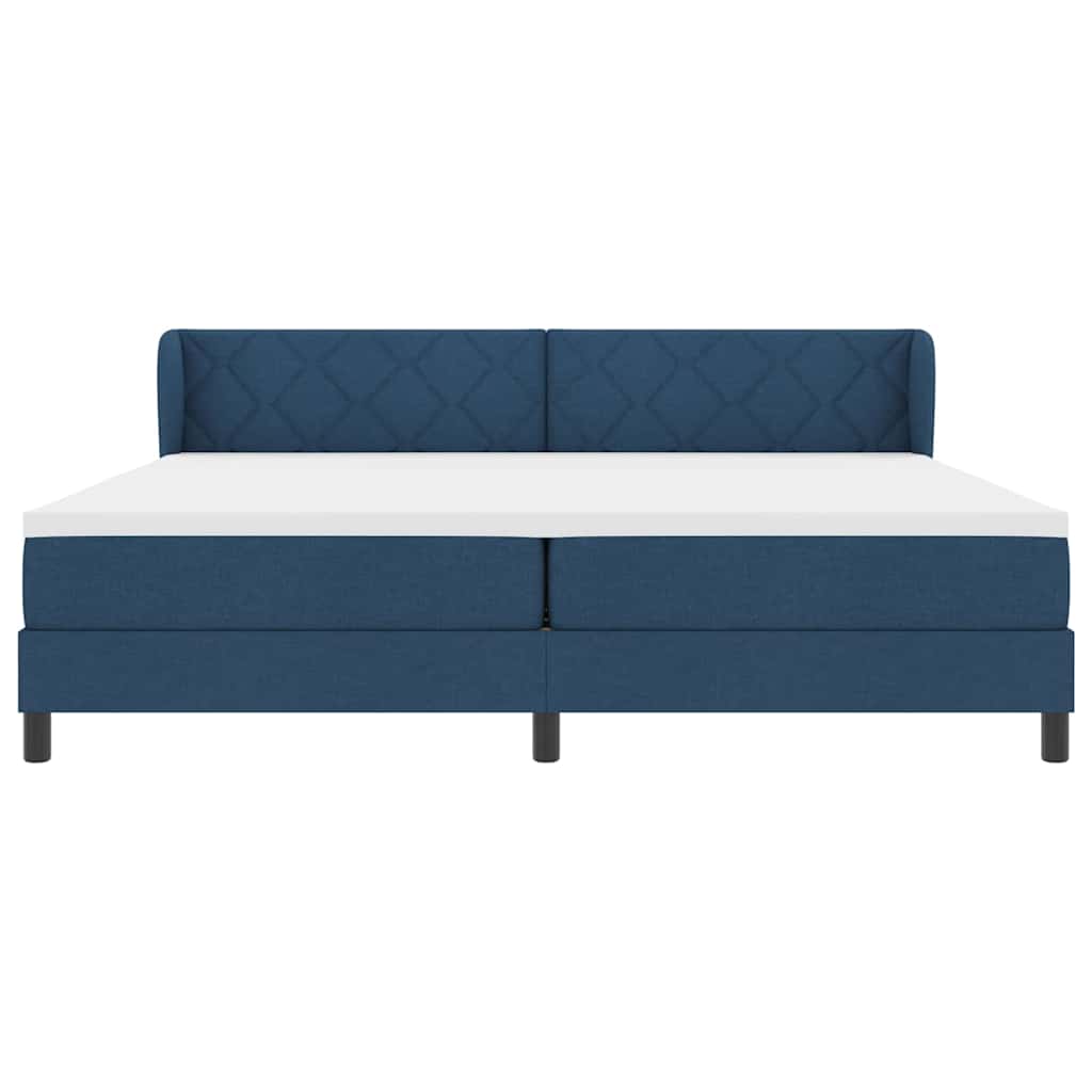 Boxmadras Med Topmadras Med Madras Blå 200 X 200 Cm Stof - Billede 8