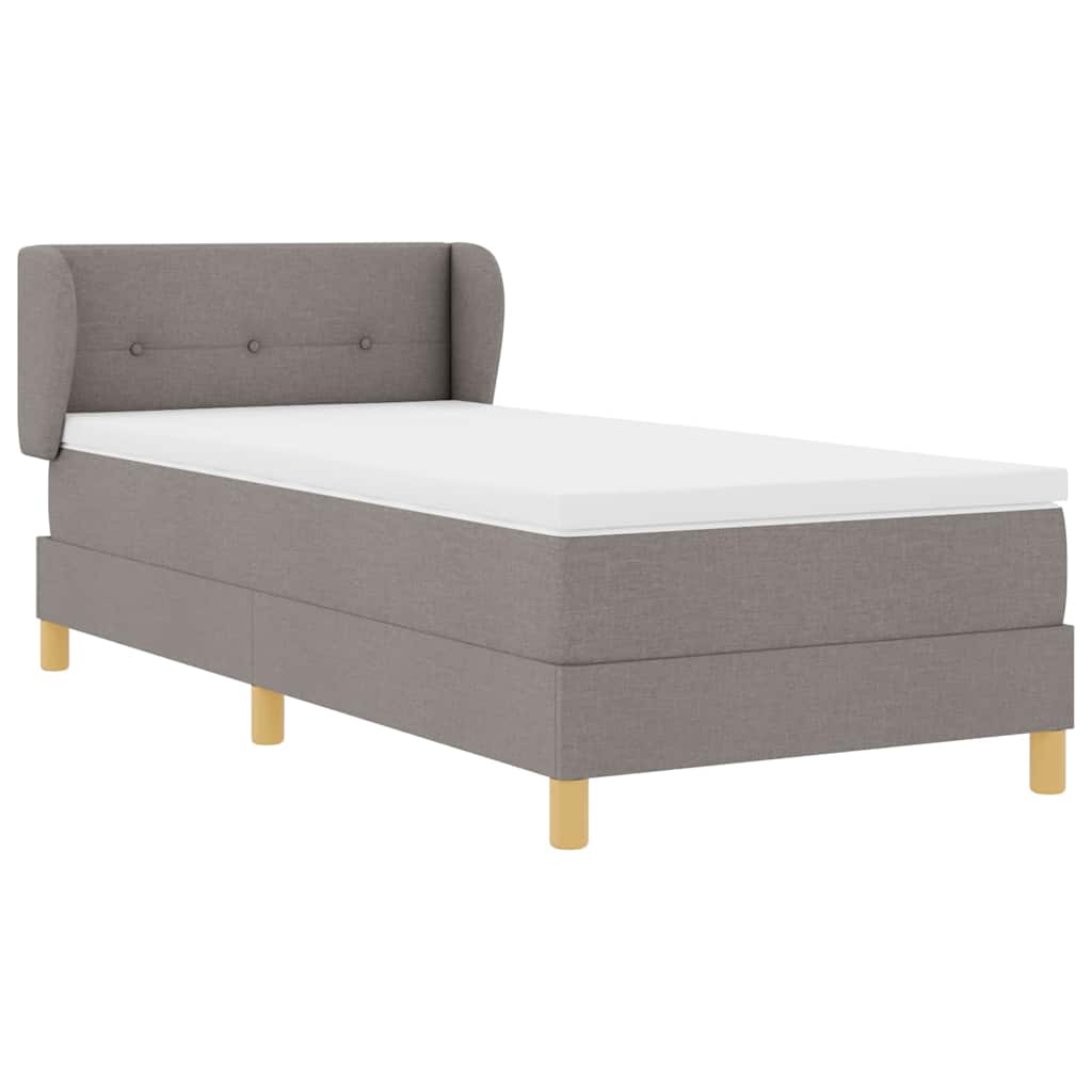 Boks Madrasseng Med Madras Creme 90x200 Cm Stof Gråbrun - Billede 6