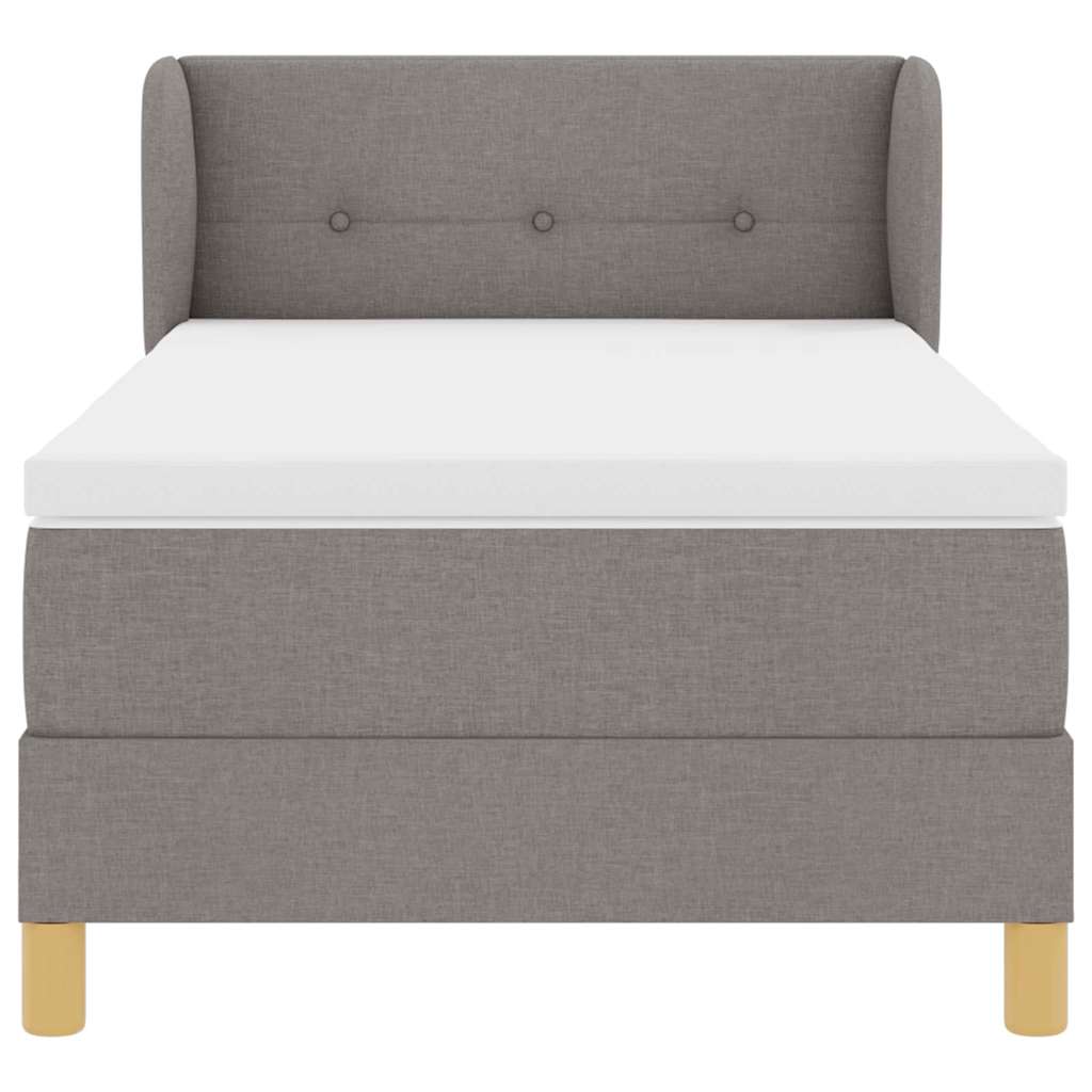 Boks Madrasseng Med Madras Creme 90x200 Cm Stof Gråbrun - Billede 7