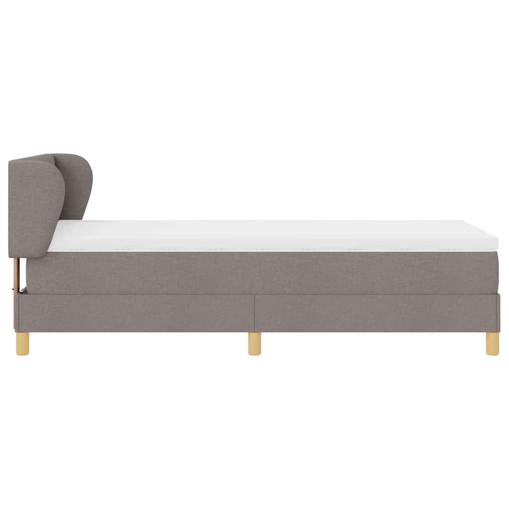 Boks Madrasseng Med Madras Creme 90x200 Cm Stof Gråbrun - Billede 8