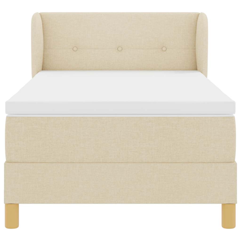 Boks Madrasseng Med Madras Creme 90x200 Cm Stof Creme - Billede 8