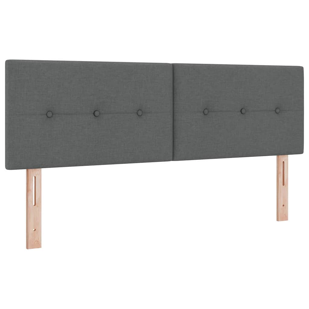 Boks Madrasseng Med Madras Creme 90x200 Cm Stof Mørkegrå - Billede 6