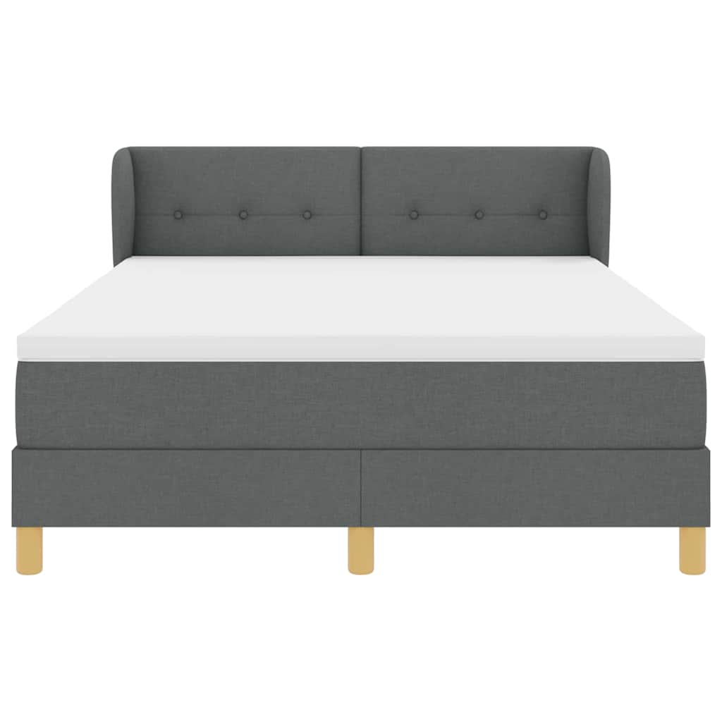 Boks Madrasseng Med Madras Creme 90x200 Cm Stof Mørkegrå - Billede 8
