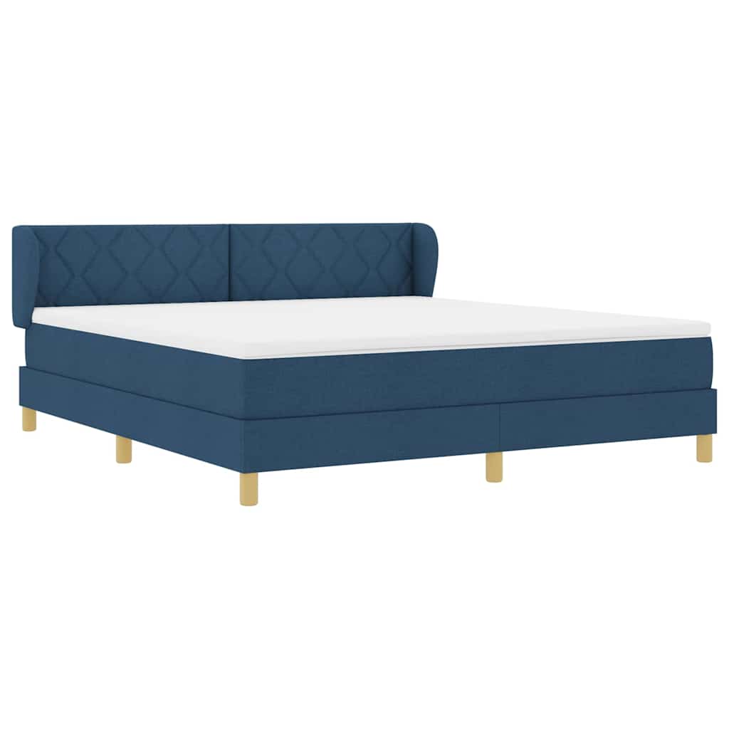 Boks Madrasseng Med Madras Creme 90x200 Cm Stof Med Madras Blå - Billede 6