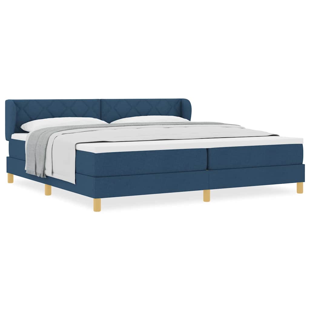 Boks Madrasseng Med Madras Creme 90x200 Cm Stof Med Madras Blå - Billede 4