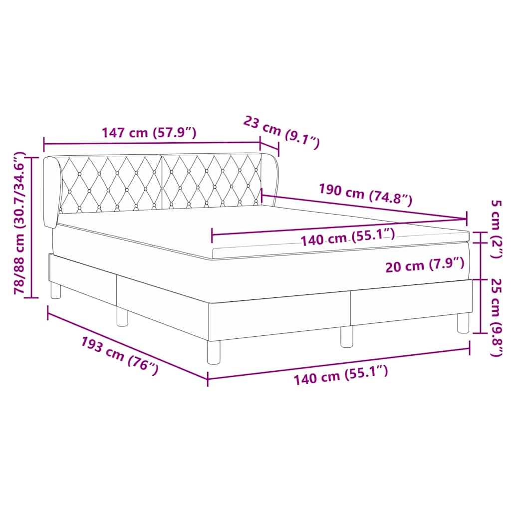 Box Spring-seng Med Madras Mørkegrå 80x200 Cm Fløjl Mørkegrå - Billede 12