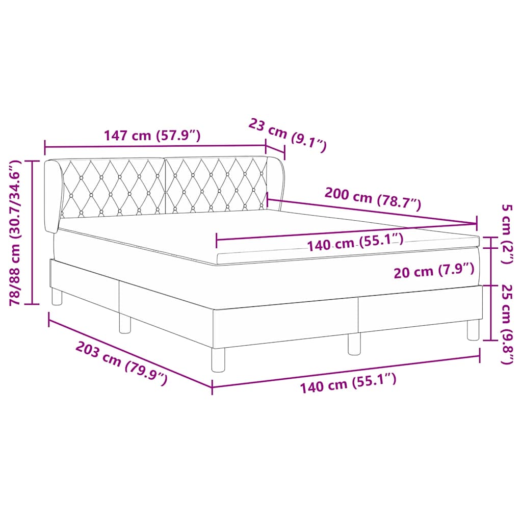 Box Spring-seng Med Madras Mørkegrå 80x200 Cm Fløjl Mørkegrå - Billede 12