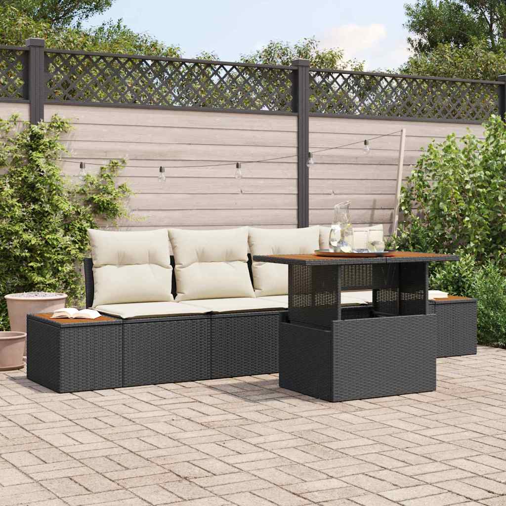 Havesofa Sæt 5 Stk. Polyrattan - Variant 3350019