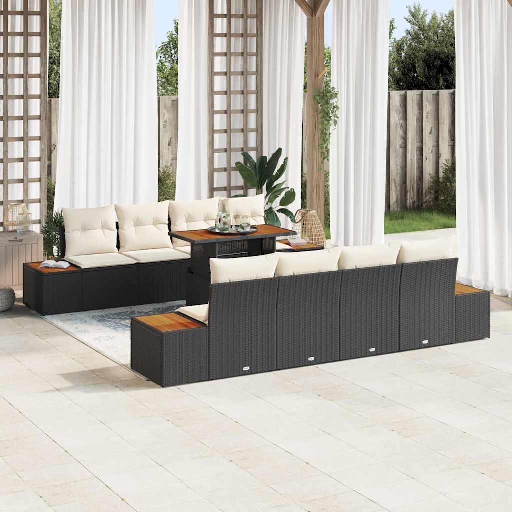 Havesofa Sæt 9 Stk. Polyrattan - Variant 3350049