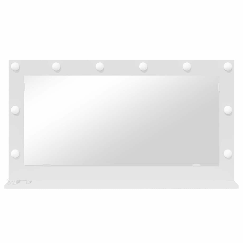 Vaskeskab Spejl Hvid 100 X 55 X 18 Cm Konstrueret Træ Og Glas - Billede 4