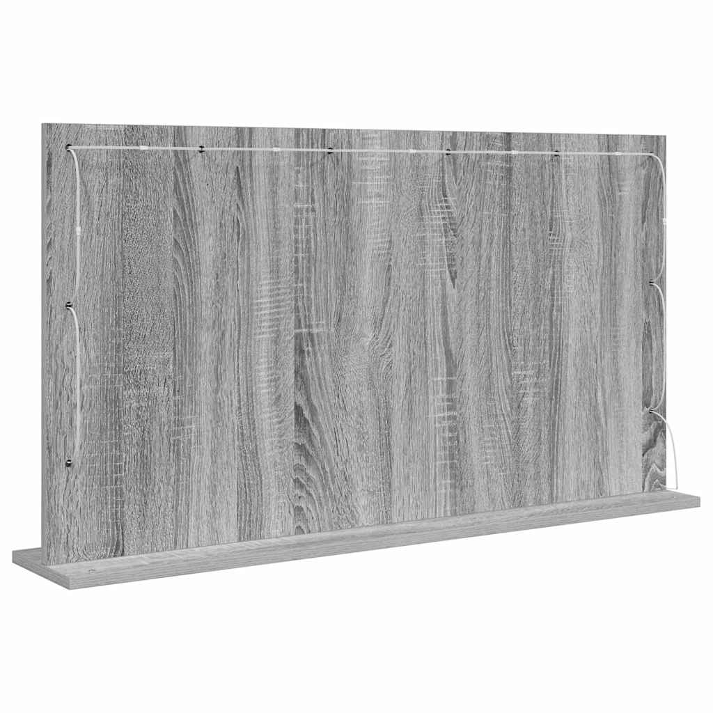 Vaskeskab Spejl Med Spejl Grå Sonoma 100 X 55 X 18 Cm - Billede 6