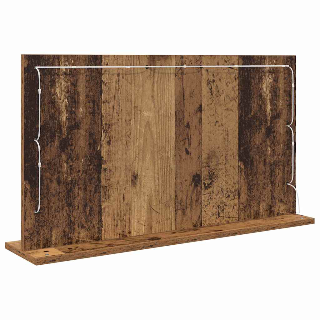 Vaskeskab Spejl Med Spejl Gammelt Træ 80 X 45 X 18 Cm - Billede 6