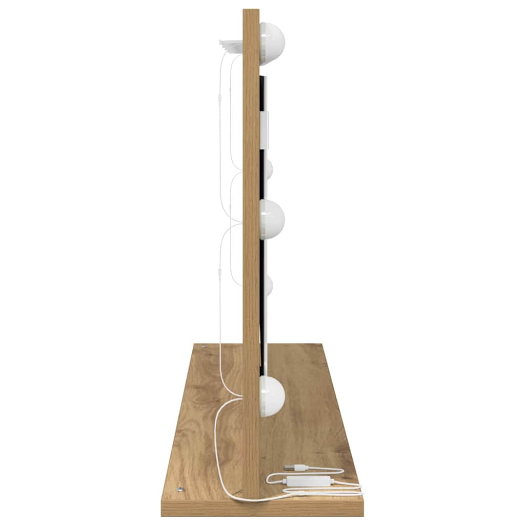 Vaskeskab Spejl Med Spejl Artisan Egetræ 80 X 45 X 18 Cm - Billede 5