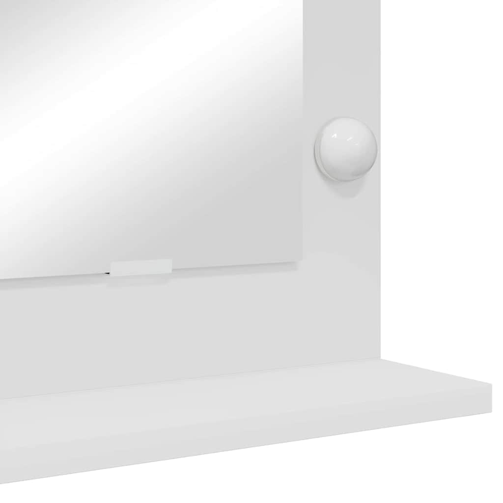 Vaskeskab Spejl Hvid 100 X 45 X 18 Cm Konstrueret Træ Og Glas - Billede 7