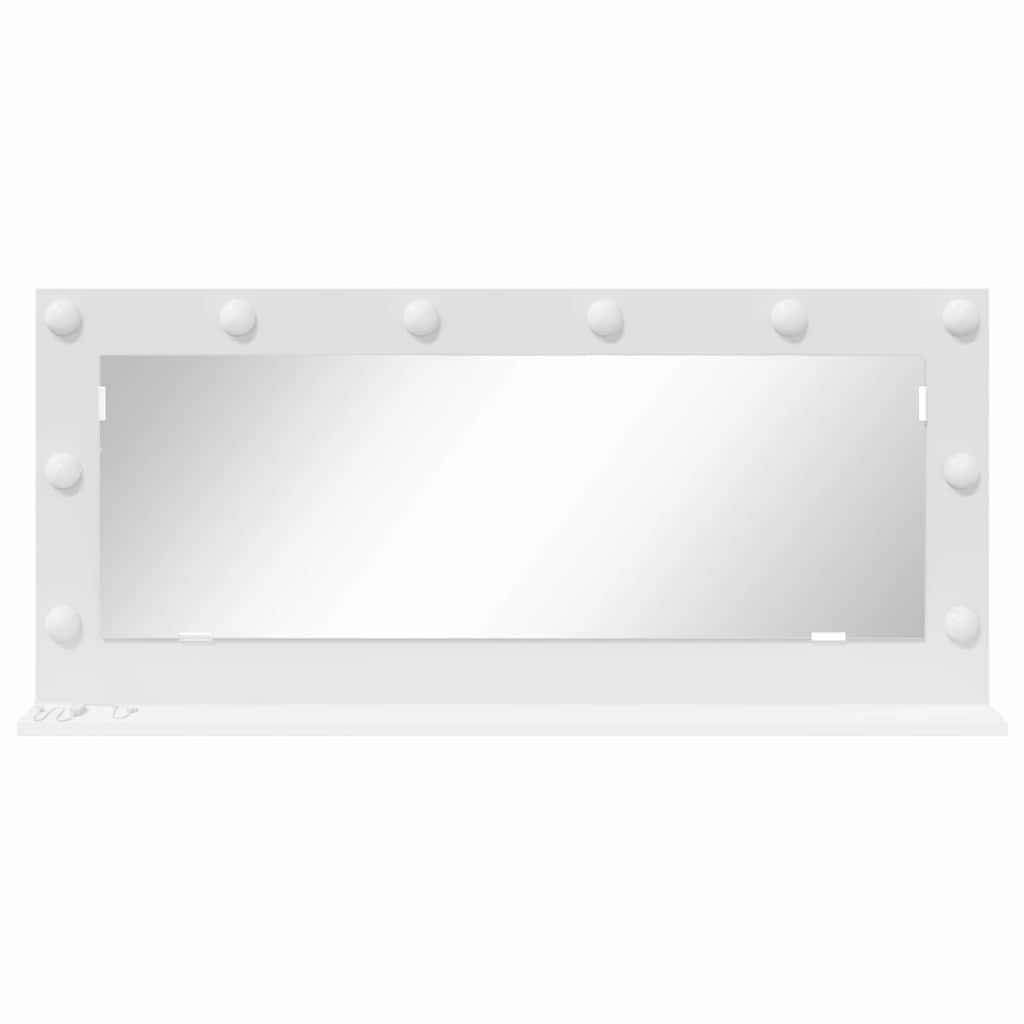 Vaskeskab Spejl Hvid 100 X 45 X 18 Cm Konstrueret Træ Og Glas - Billede 4