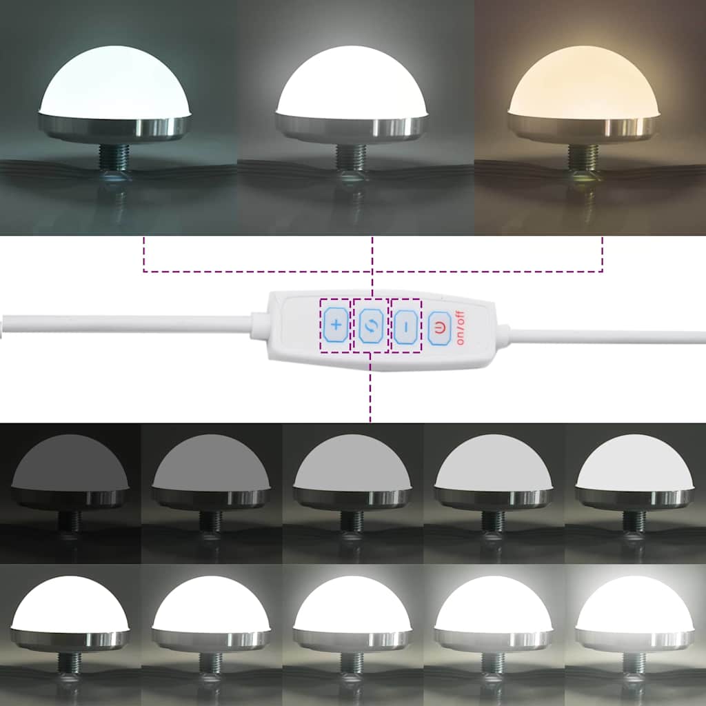 Vaskeskab Spejl Med Led -strimmellys Røget Eg 100 X 45 X 18 Cm - Billede 9