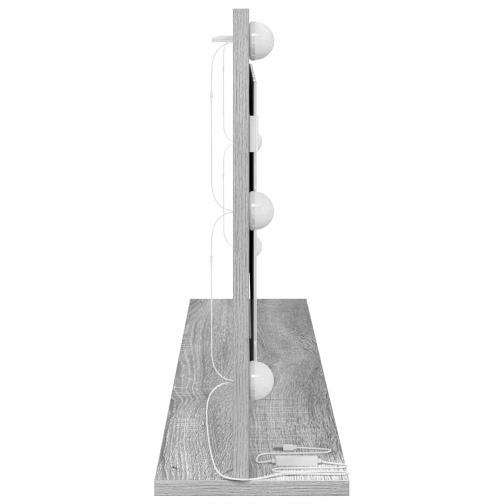 Vaskeskab Spejl Med Spejl Grå Sonoma 100 X 45 X 18 Cm - Billede 5