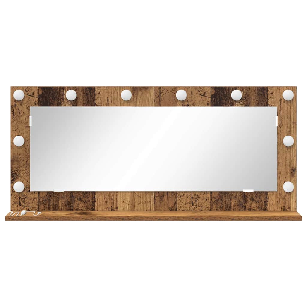 Vaskeskab Spejl Med Spejl Gammelt Træ 100 X 45 X 18 Cm - Billede 4