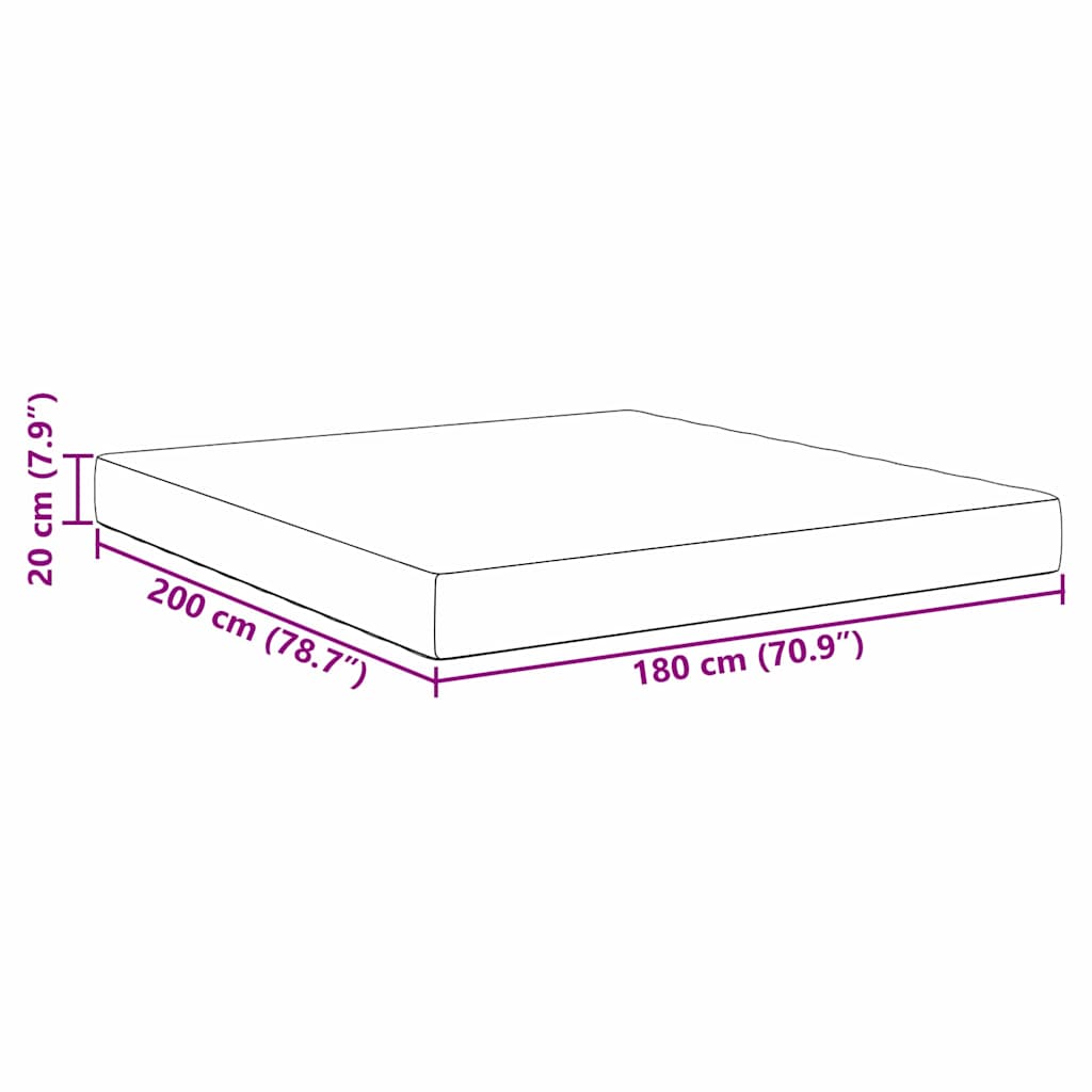 Sengemadras Med Madras Grå 180 200 Cm Stof - Billede 9