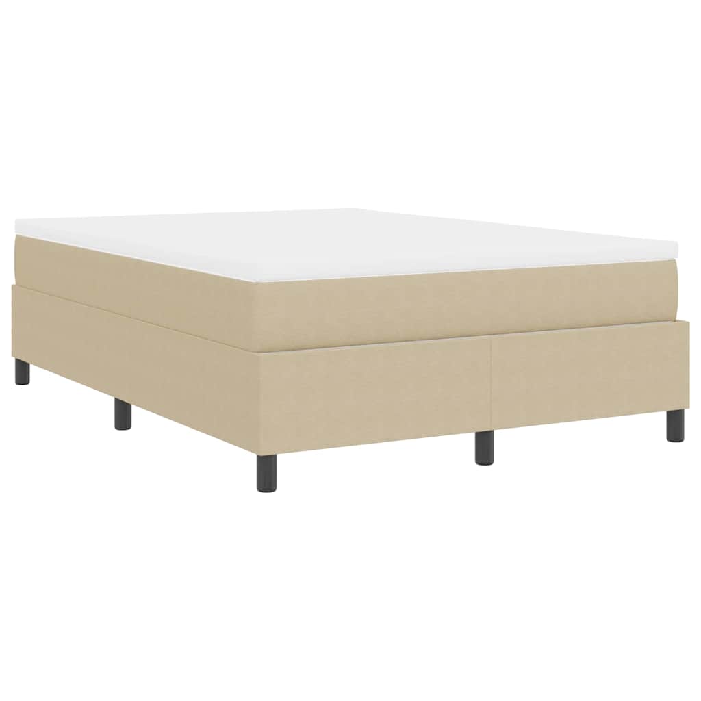 Box Spring Seng Lys Grå Og Hvid 203 X 140 X 60 Cm Corduroy Stof - Billede 8