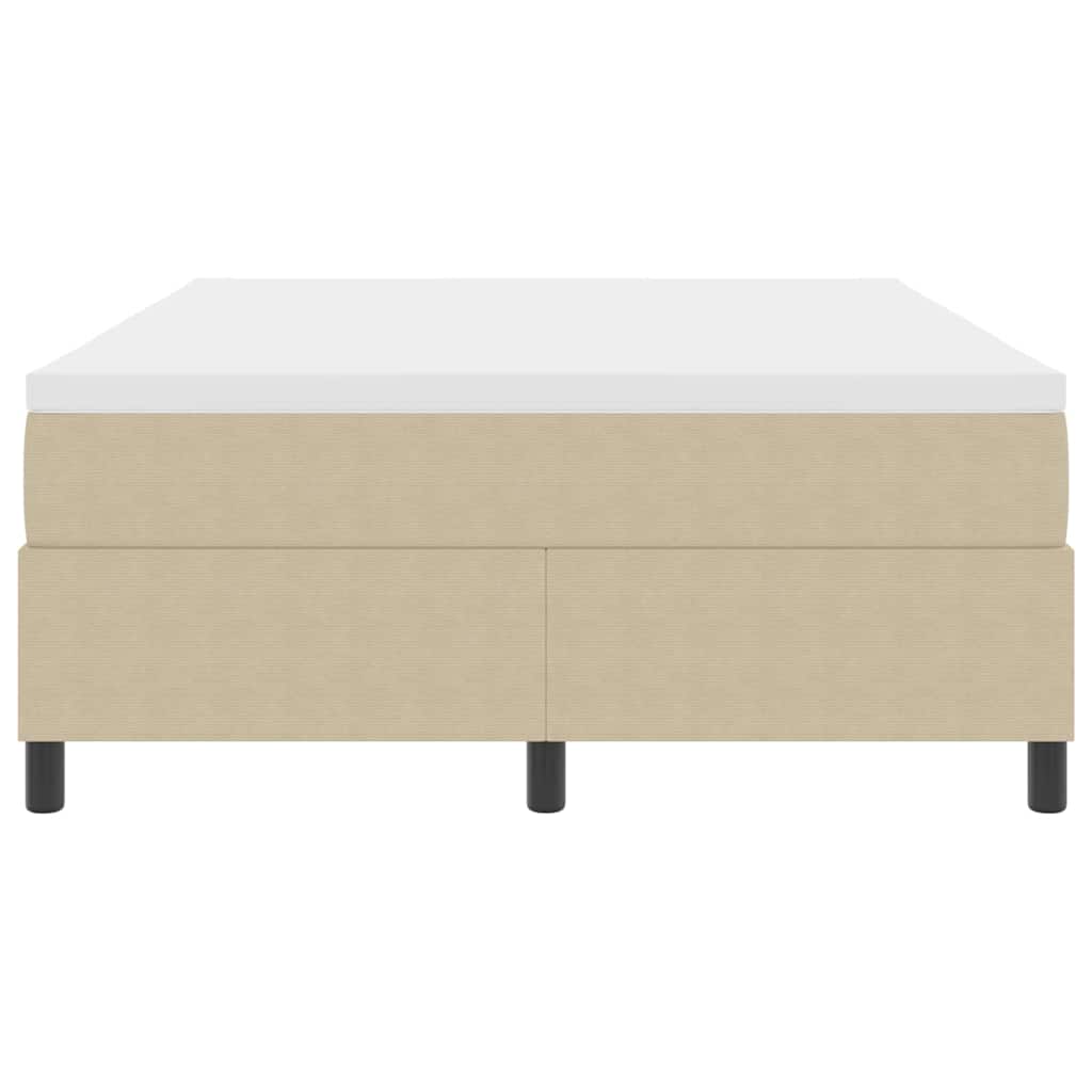 Box Spring Seng Lys Grå Og Hvid 203 X 140 X 60 Cm Corduroy Stof - Billede 6