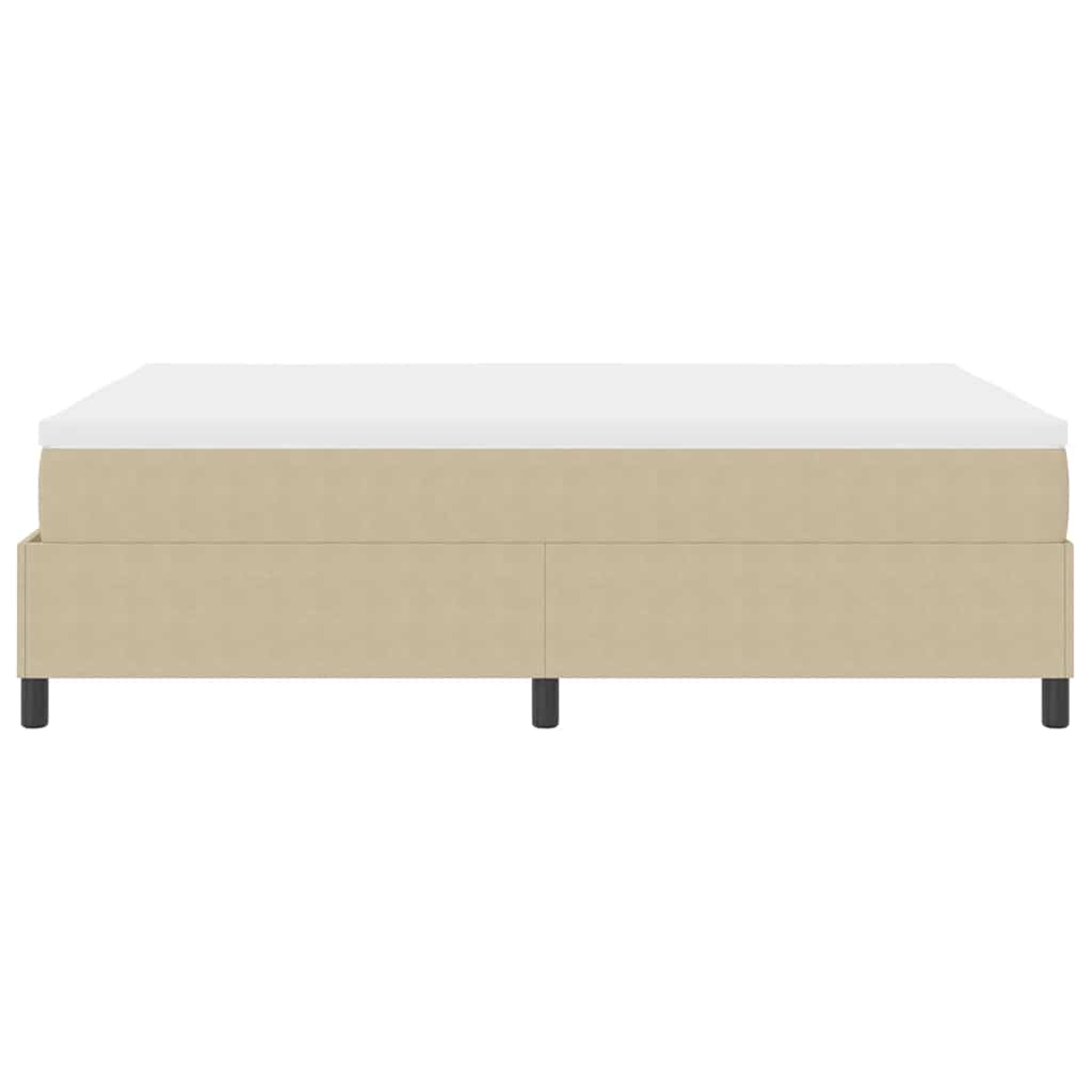 Box Spring Seng Lys Grå Og Hvid 203 X 140 X 60 Cm Corduroy Stof - Billede 7