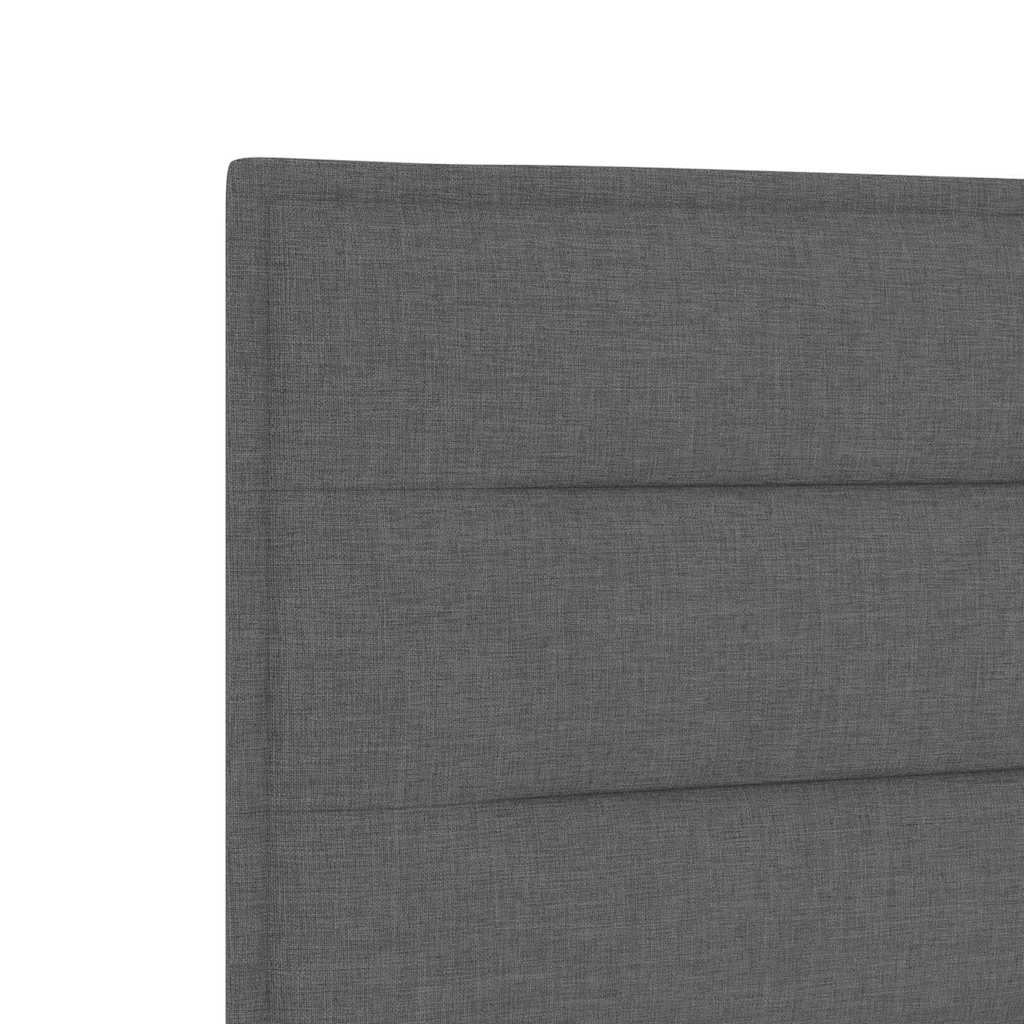 Led Sengegavl Med Led -strimmellys Mørkegrå 80 Cm Stof - Billede 9