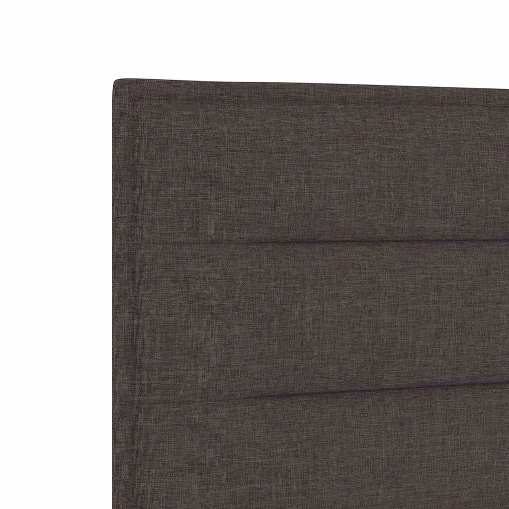 Led Sengegavl Med Led -strimmellys Mørkebrun 80 Cm Stof - Billede 9