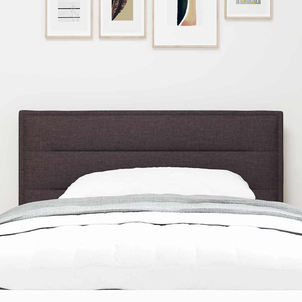 Led Sengegavl Med Led -strimmellys Mørkebrun 80 Cm Stof - Billede 4