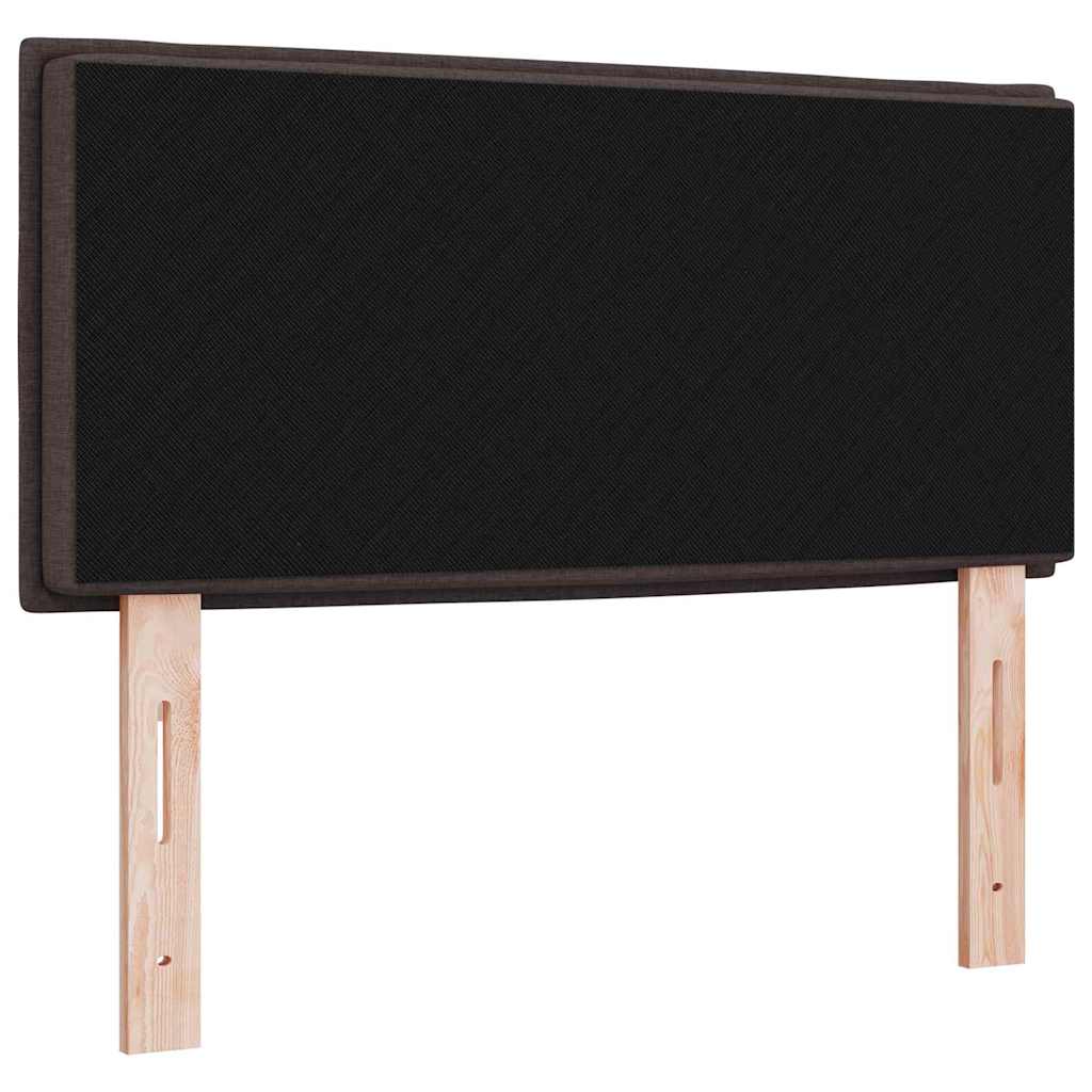 Led Sengegavl Med Led -strimmellys Mørkebrun 80 Cm Stof - Billede 8